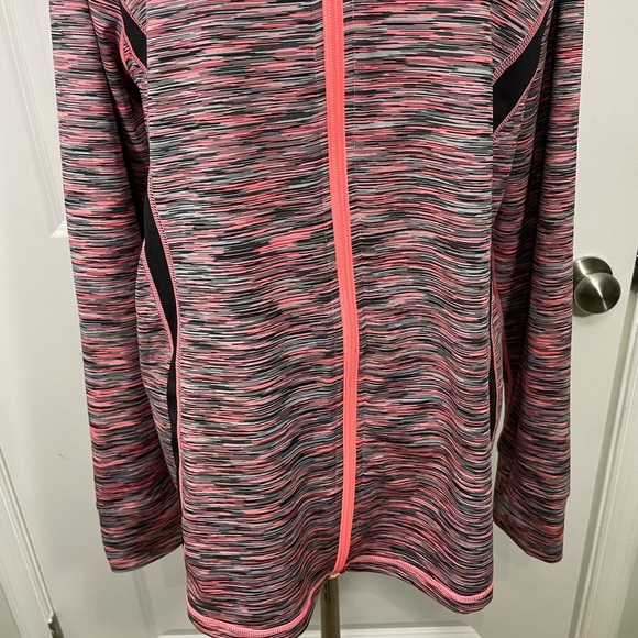 Ideology Fitness Pink and Gray Zip-Up Athletic Jacket CB-70 - Picture 4 of 9